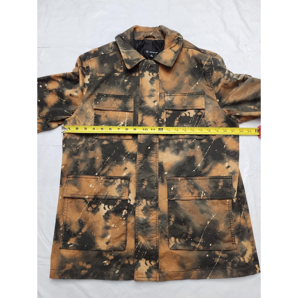 INC International Concepts Jacket Mens Medium Brown Camo Canvas Military Field - Picture 6 of 12